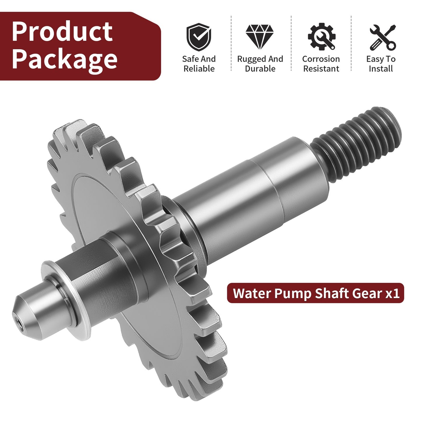 Water Pump Impeller Shaft & Gear for Yamaha YZ65/85 (2002–2024)