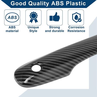 Car Door Handle Cover Trim for Toyota Camry (2018–2024) Carbon Fiber Black