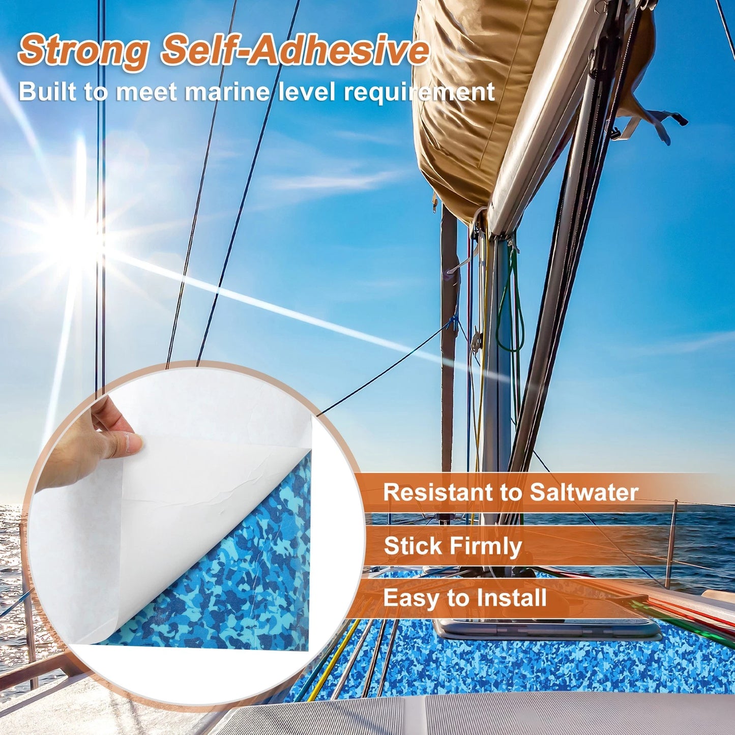 EVA Camouflage Boat Flooring Strip for Various Models (96.06"L x 15.75"W)