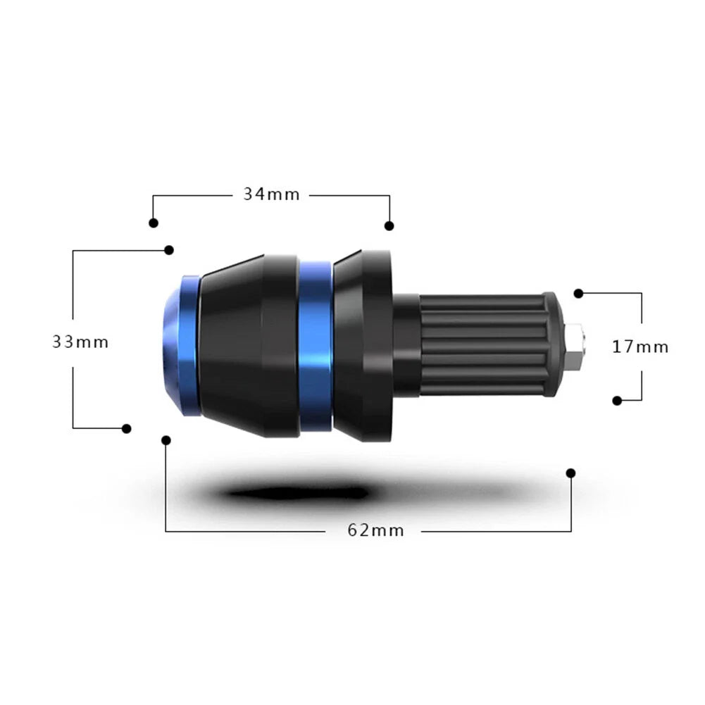 22mm 7/8" Motorcycle Handlebar Grips Bar End Slider Caps - Universal