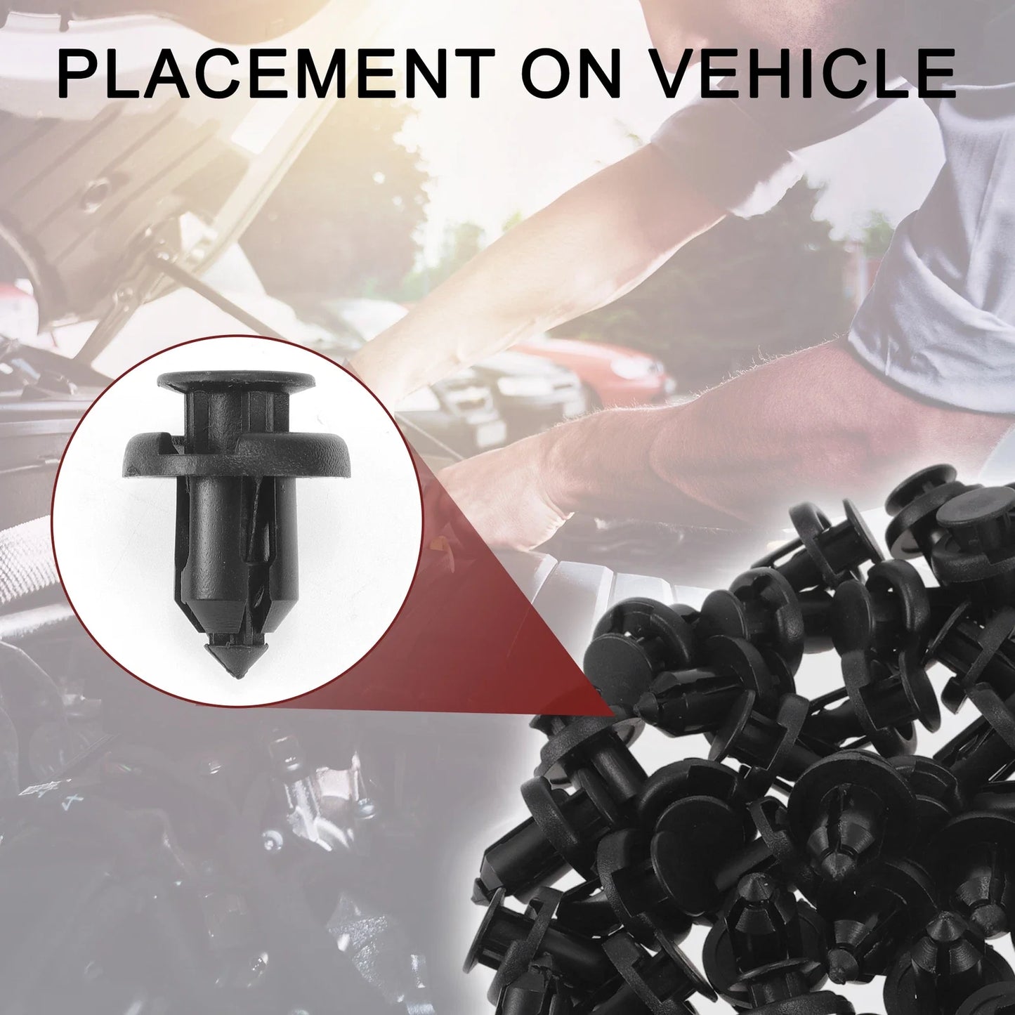 Front Fender Skirt Clips for Honda CR-V 1997-2020 & CR-Z 2011-2016, 50 Pcs