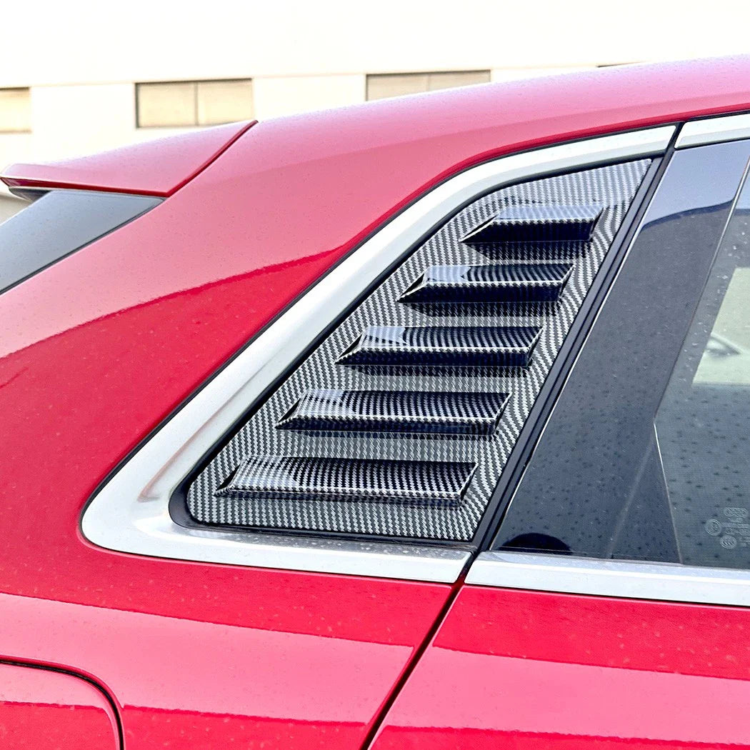 Carbon Look Quarter Rear Window Louvers for Audi A3 S3 Sportback (2021–2024)