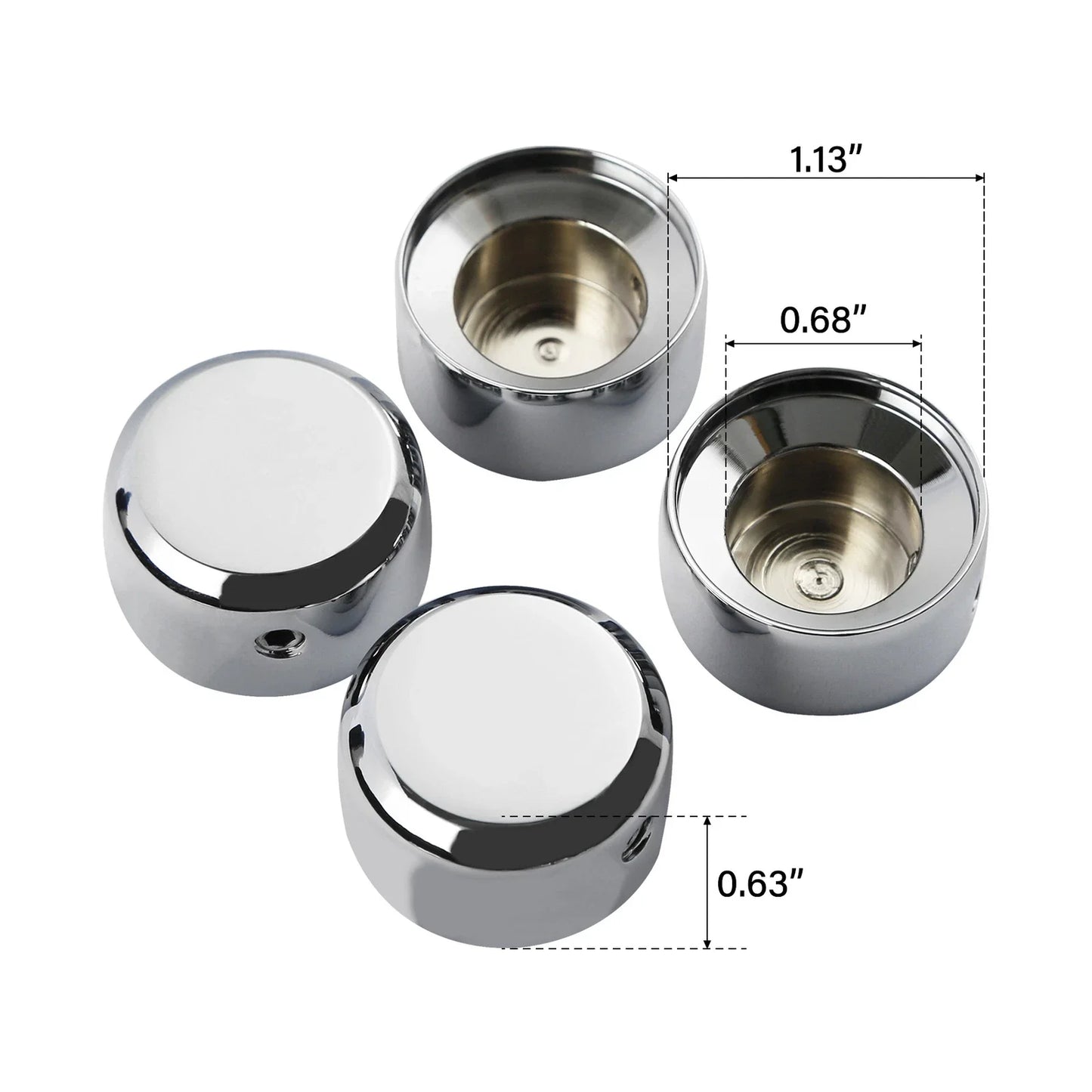 Chrome Engine Bolt Topper Covers for Harley Sportster S (2021-2024)