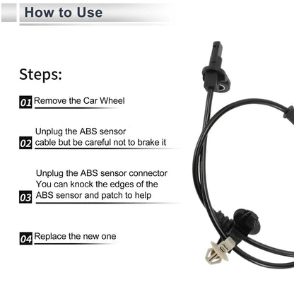 ABS Wheel Speed Sensor for Honda CR-Z (2011-2016) - 1 x Rear Left