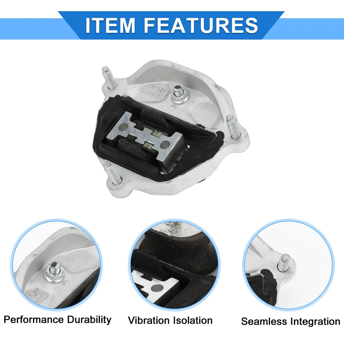Engine Motor Mount for Audi A4 A5 A6 S4 S5 Q5 (2009–2020)