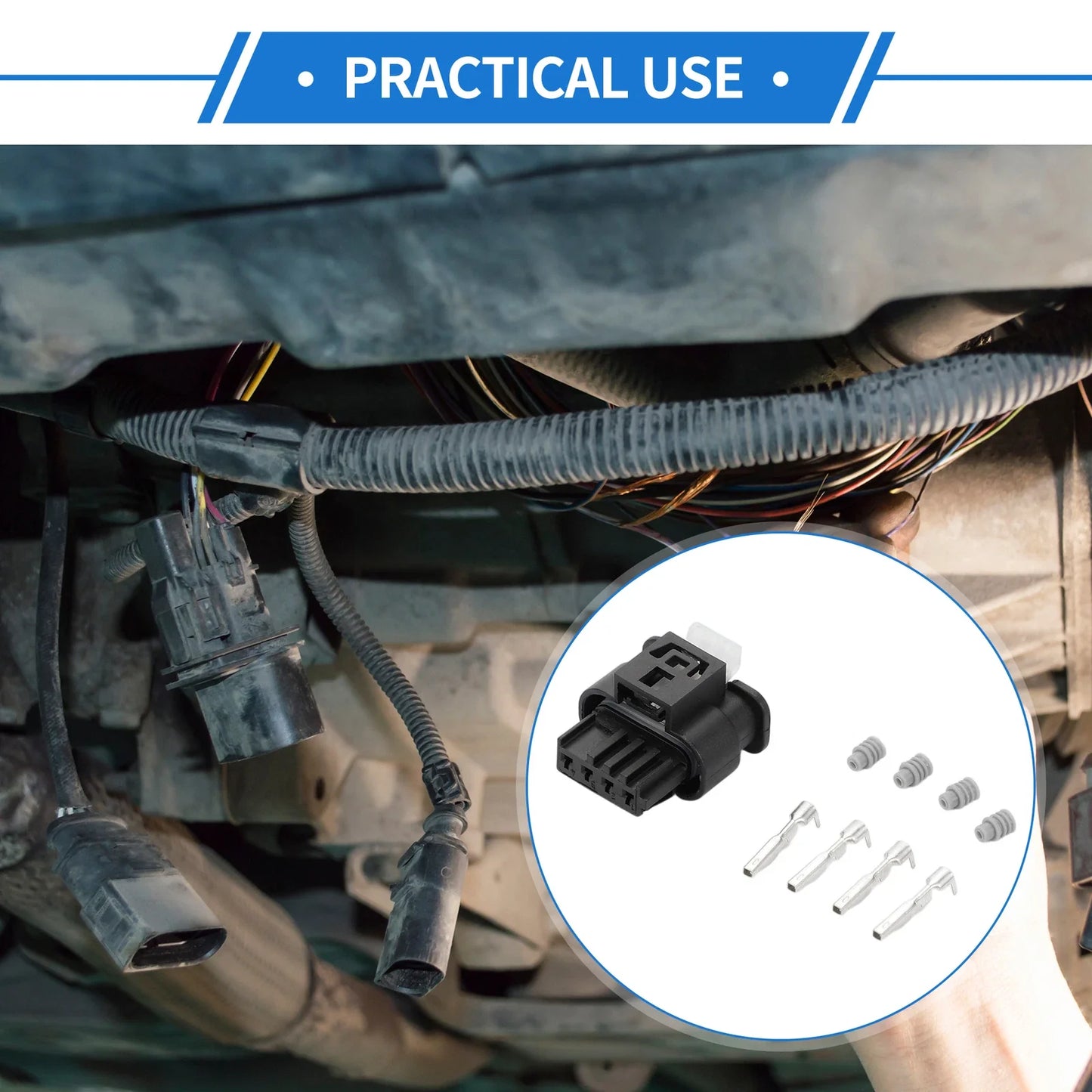 4 Pin Mass Air Flow Sensor Connector Female Wire Terminal for BMW