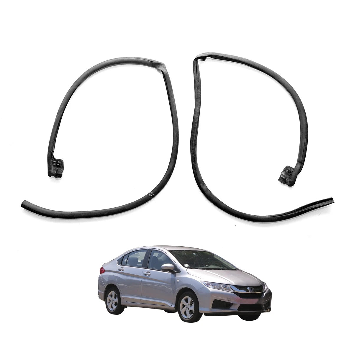 Set of 2 Rear Door Weatherstrips for Honda City Sedan (2014–2020)