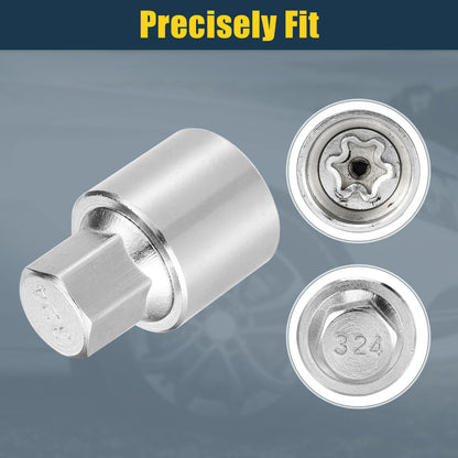 324 Wheel Lock Lug Nut Set with Protector Socket for Mercedes Benz