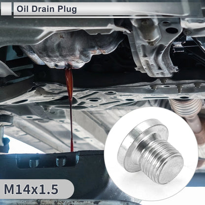 Set of 1 M14x1.5 Engine Oil Drain Plug with Gasket for Car Motorcycle