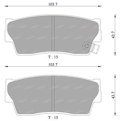 Front Disc Brake Pads Set for Suzuki X-90 (1996-1998)