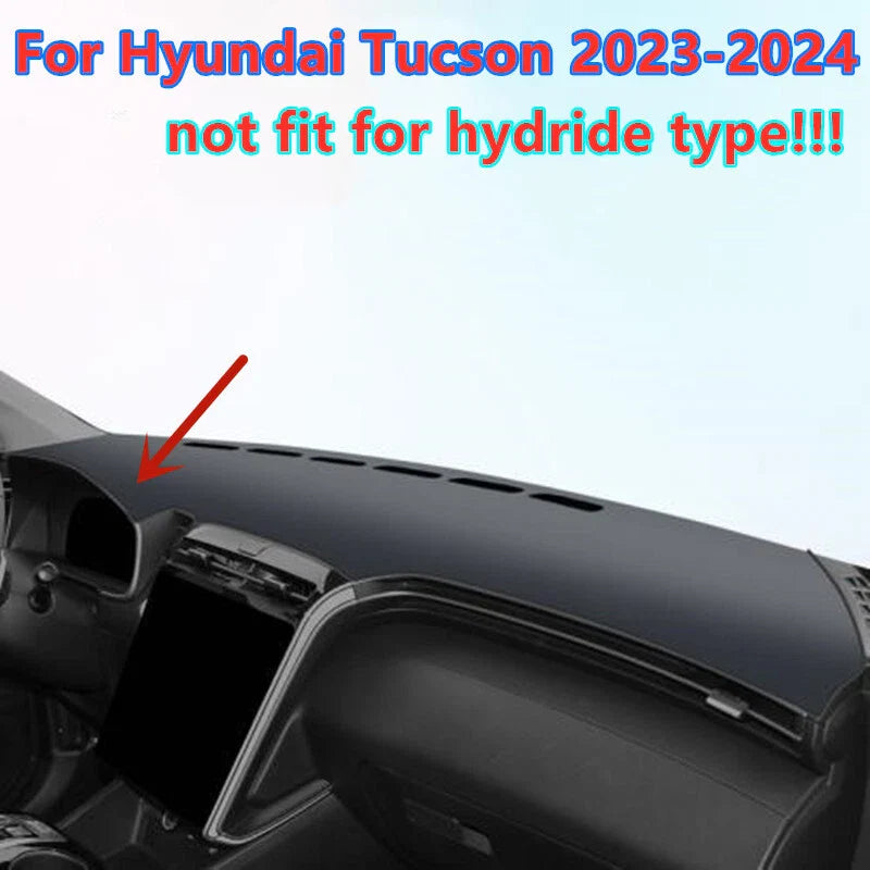 Leather Car Dashboard Cover Pad Mat for Hyundai Tucson (2023–2024)
