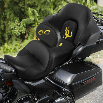 Driver Passenger Seat & Backrests for Harley Touring CVO Road Glide (2014-2023)