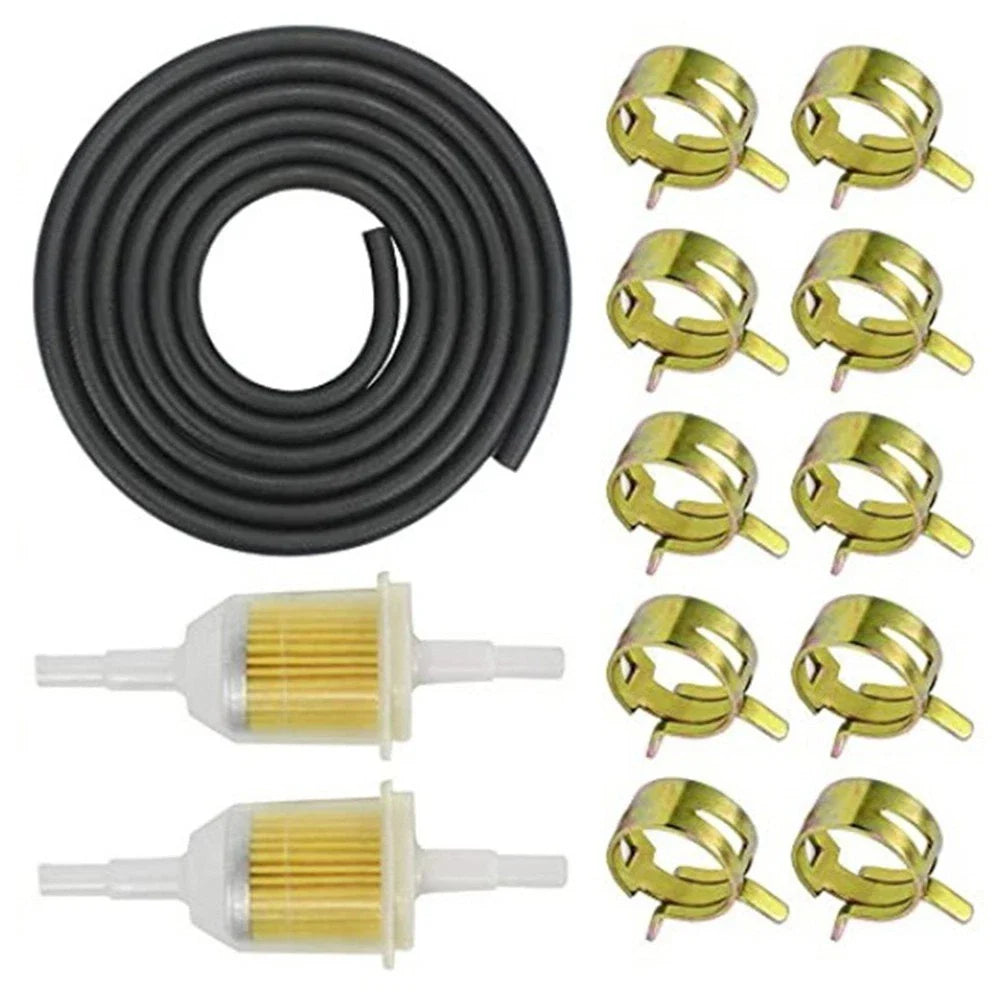 Small Engine Fuel Filter Kit for Motorcycle ATV Kart Pipes Clamps