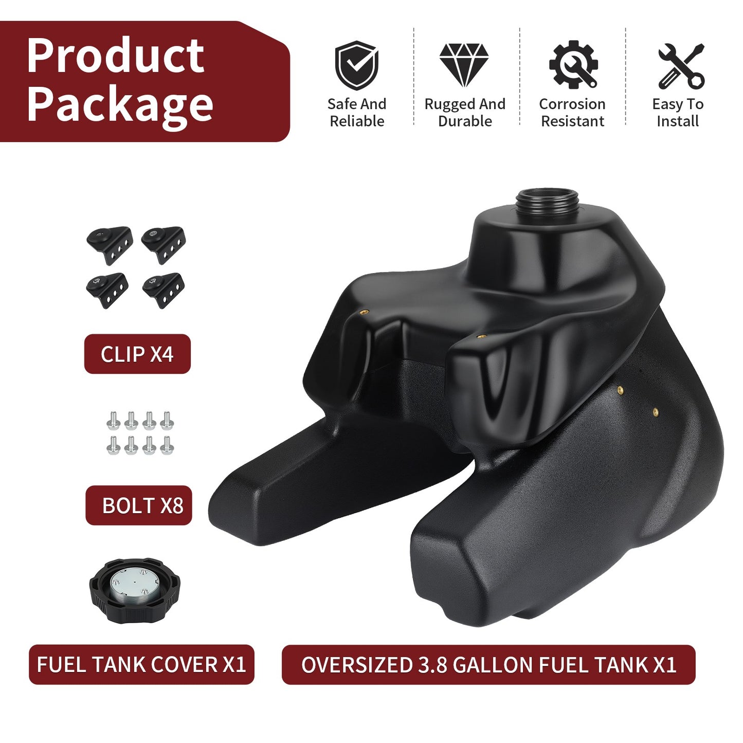 Fuel Gas Tank for Yamaha Warrior YFM 350 (1987–2004)