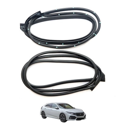 Set of 4 Front Door Weatherstrip Rubber for Honda Civic 4DR (2017–2021)