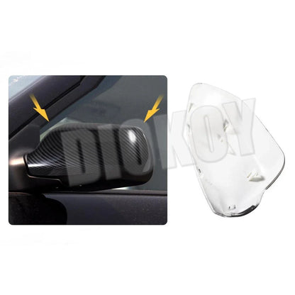 2 x Pair Carbon Fiber Left Right Rearview Mirror Cap Cover for Mazda 6/2/3 (2003–08)