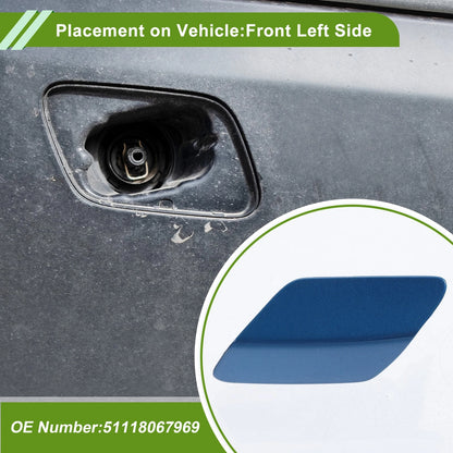 Front Left Washer Nozzle Cover Cap No. 51118067969 for BMW 320i (2013–2018) Blue