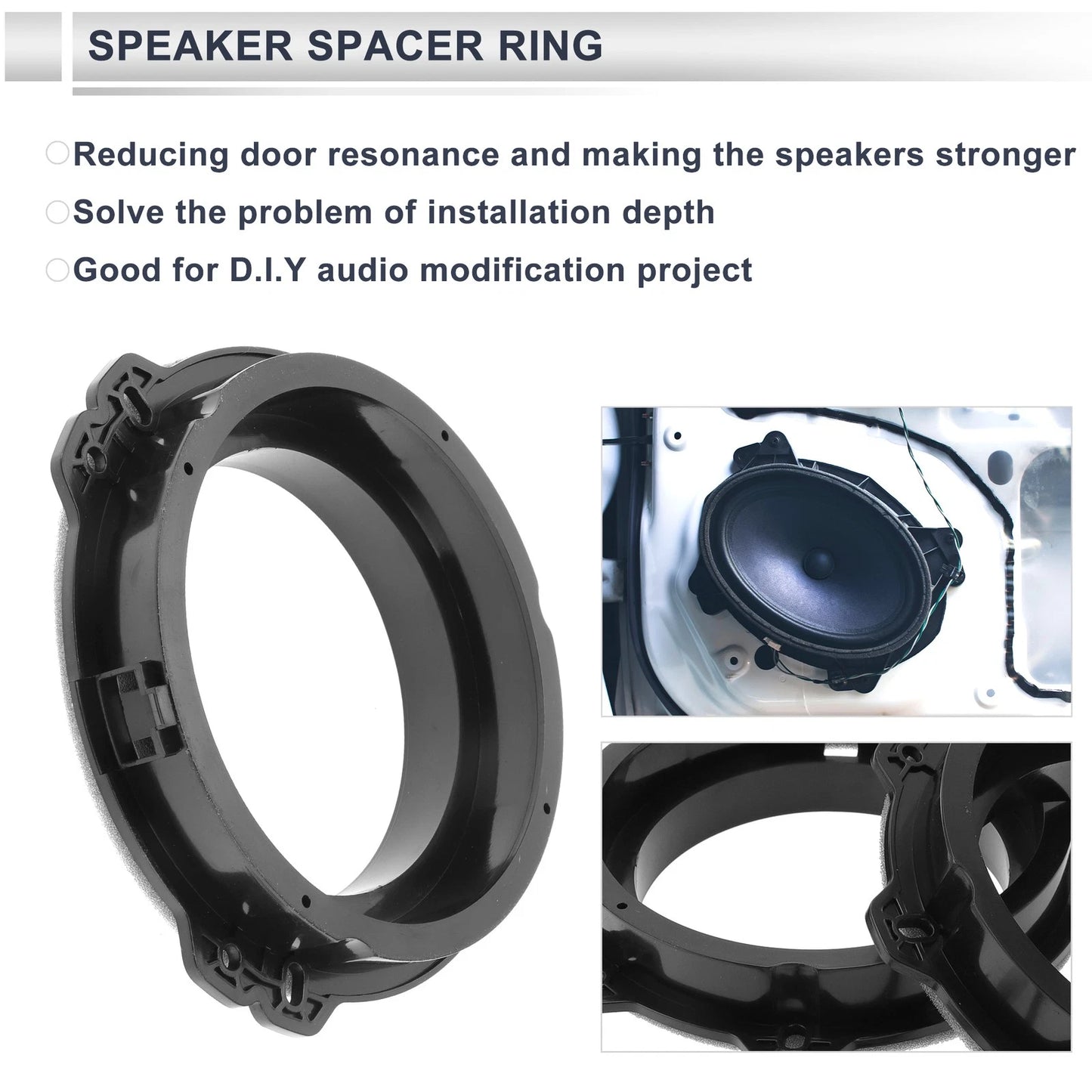 Set of 2 Speaker Spacer Rings for Hyundai 6.5" Tweeter
