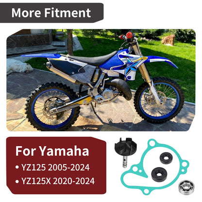 Impeller Shaft and Water Pump Cover Gasket for Yamaha YZ125 (2005–2024)