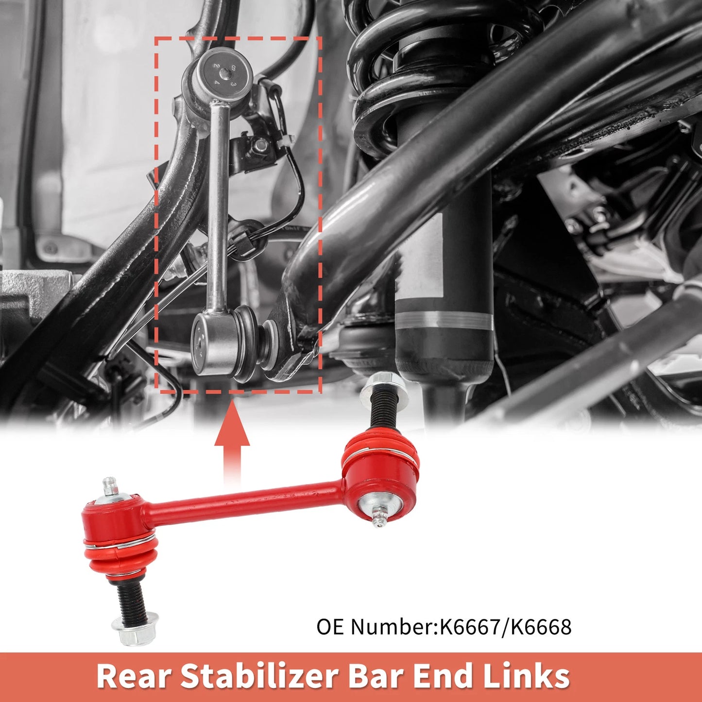 2X Rear Stabilizer Sway Bar Link for Chevrolet Trailblazer (No.K6667/K6668)