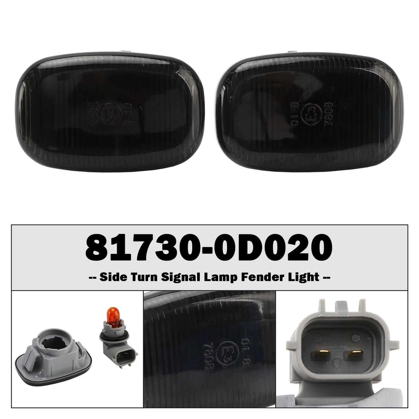 Side Turn Signal Lamp for Toyota Corolla Camry MR2 (1984–1997) 81730-0D020