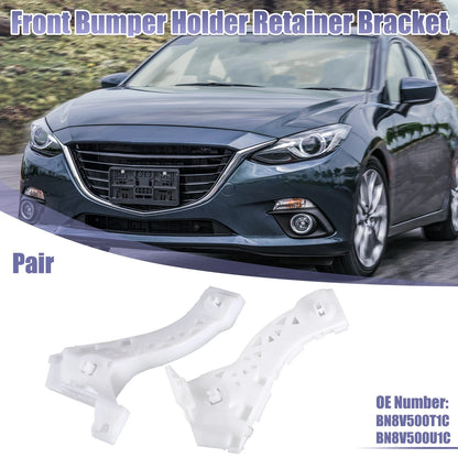 Set of 2 Front Bumper Mounting Support Brackets for Mazda 3 (2004–2006)