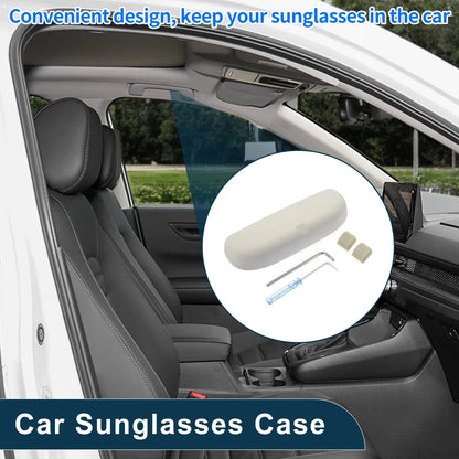 Sunglasses Case for Porsche Macan Eyeglasses Holder Storage Box Suede Beige