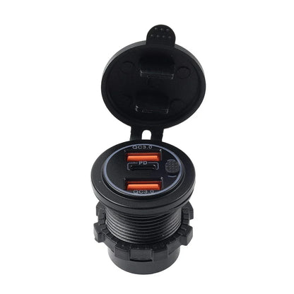 12V 24V Dual USB Fast Power Charger Socket for Car Boat