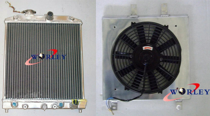 28mm Pipe Radiator & Fan Shroud for Honda Civic EK EG D15 D16 (1992-2000)