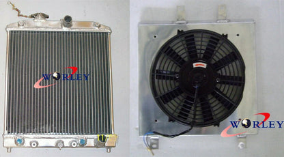 28mm Pipe Radiator & Fan Shroud for Honda Civic EK EG D15 D16 (1992-2000)