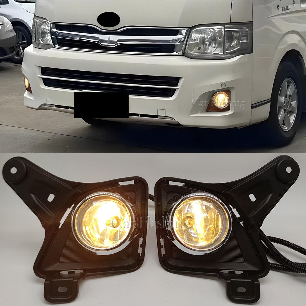 Set of Front Fog Lights with Cover Bezel for Toyota Hiace (2011–2013)