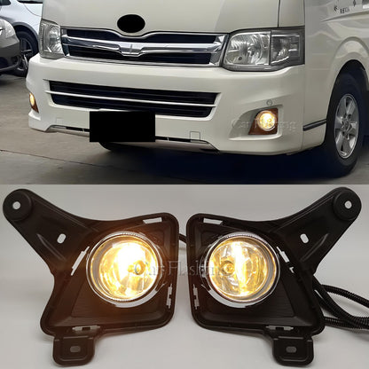 Set of Front Fog Lights with Cover Bezel for Toyota Hiace (2011–2013)
