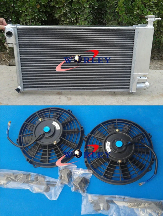 HI-PERF ALUMINUM RADIATOR + FANS for PEUGEOT 306 GTI, CITROEN XSARA, ZX (1993-2002)