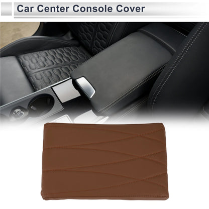Center Console Cover for Car (12.6"x7.87"x1.97", Light Brown)