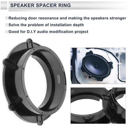 Set of 2 Speaker Spacer Rings for Volkswagen 6.5" Tweeter