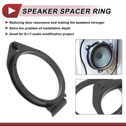 6.5" Speaker Spacer Ring Adaptor for Chevrolet Avalanche (2007-2020) - 2 Pcs