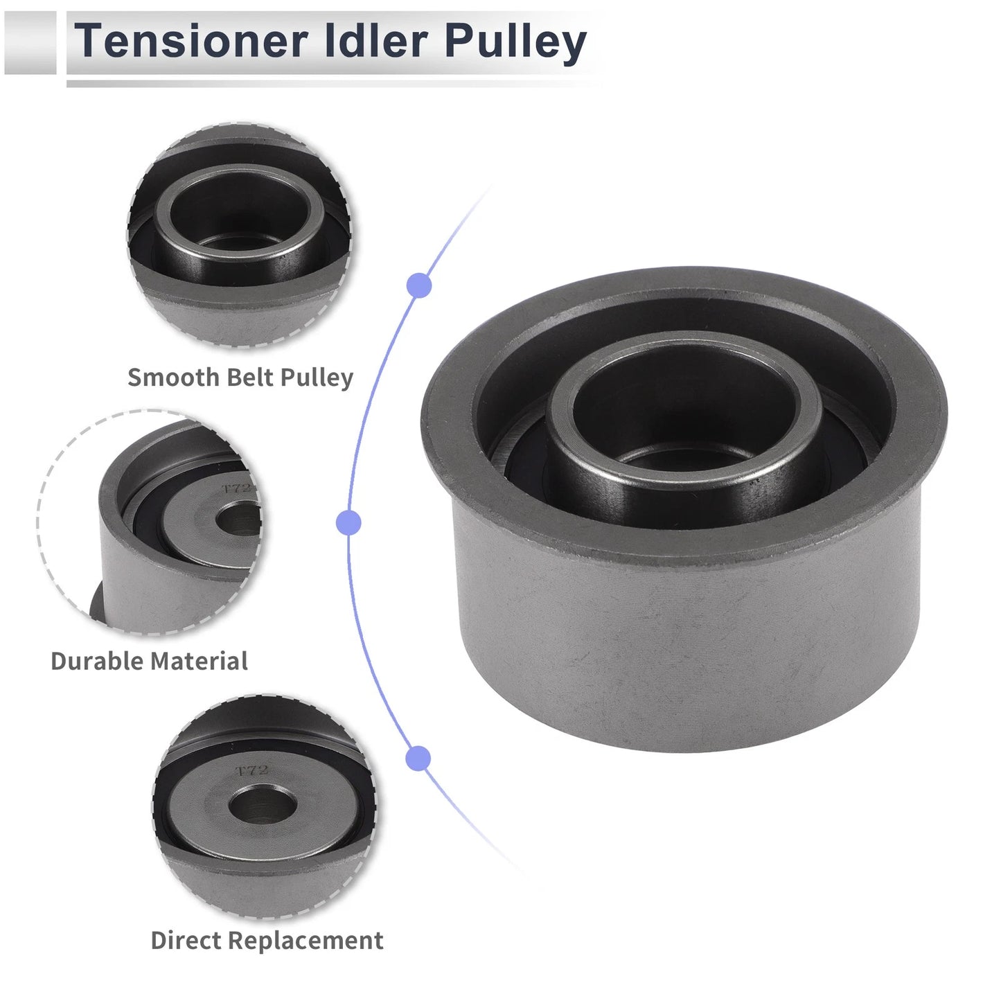 Drive Belt Idler Pulley for Toyota Corolla Sedan (1991–1999) No.1350311030