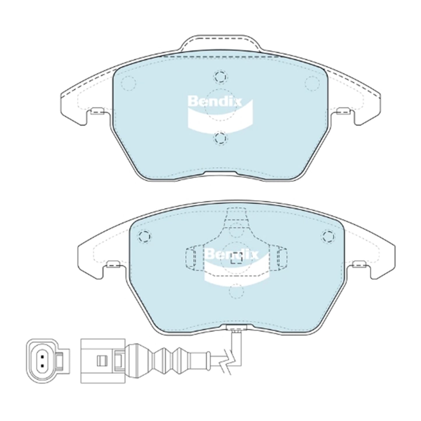 Set of 4 Front Disc Brake Pads for Citroen C4 (2005–2010)