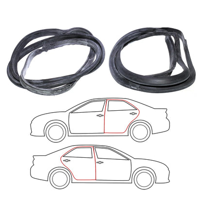 Rear Door Weatherstrip Set for Mercedes Benz W116 (1973–1980)