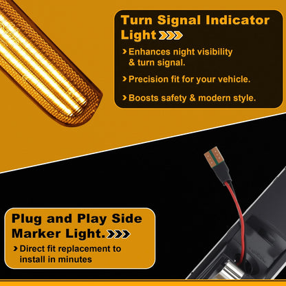 Dynamic LED Amber Side Marker Light 99663103701 for Porsche Boxster (1997–2004)