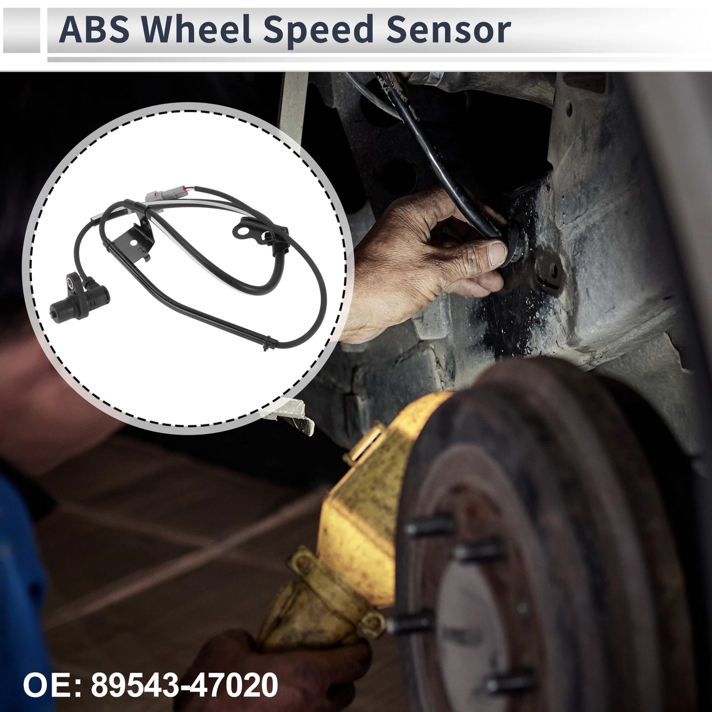 ABS Wheel Speed Sensor No. 89543-47020 for Toyota Prius (2004–2009) 1 Pc Front Left