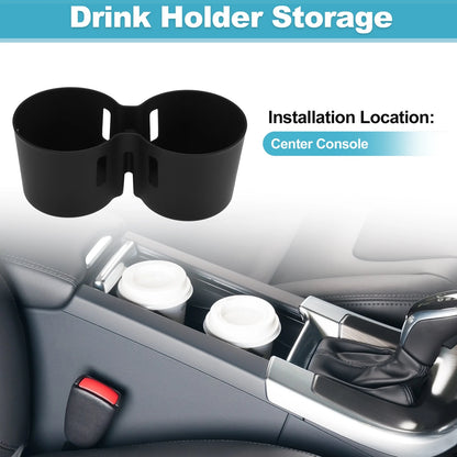Center Console Cup Holder Organizer for Hyundai Ioniq (2025–2026) TPE Black