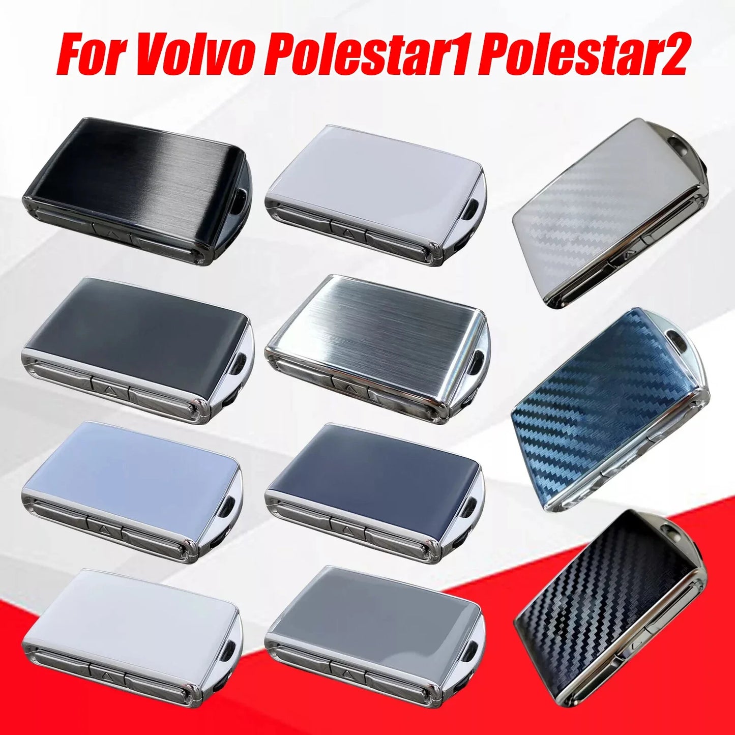 Zinc Alloy Key Fob Cover Shell Case for Polestar 1 Polestar 2 (2019–2024)