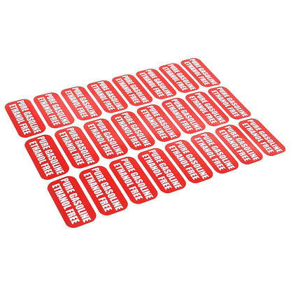 24-Pack Gasoline Ethanol Free Stickers for Fuel Tanks