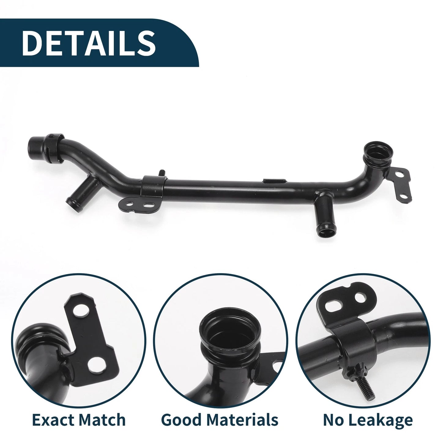 Radiator Hose Coolant Pipe for Audi A4 (2005–2009) No. 06D121065J Iron Black