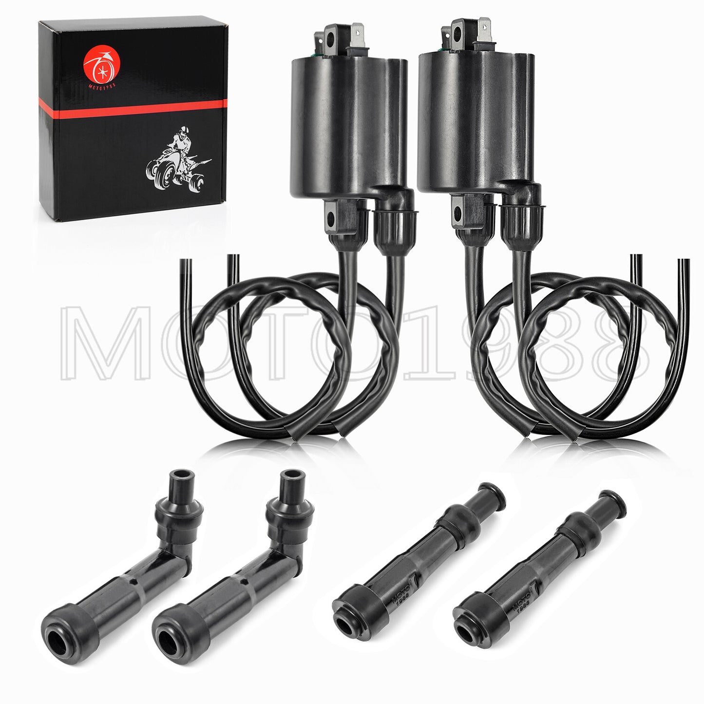 2 Sets Ignition Coil & Spark Plug Cap for Honda CB750 Nighthawk (1991–2003)