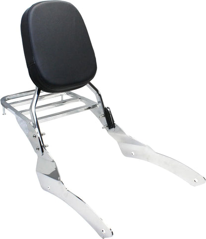 Steel Backrest Sissy Bar Rack for Yamaha V-Star 650 400 Classic (2000-2017)