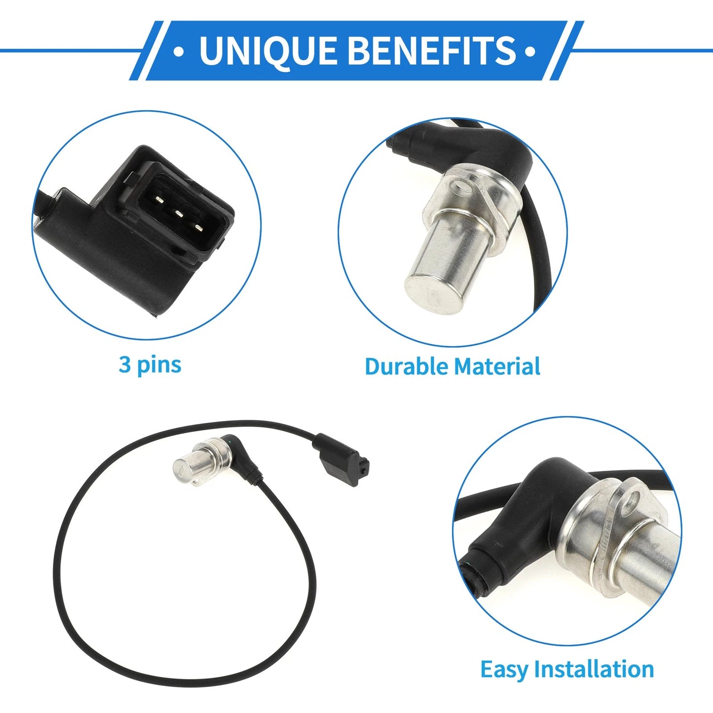 Crankshaft Position Sensor for BMW E30 325i 1983–1989 No. 12141720852 Black