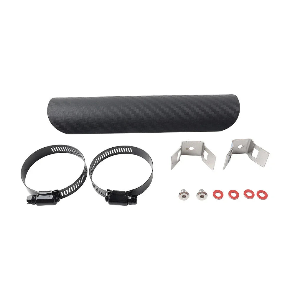 Black Exhaust Muffler Pipe Heat Shield Cover for Motorcycle Universal