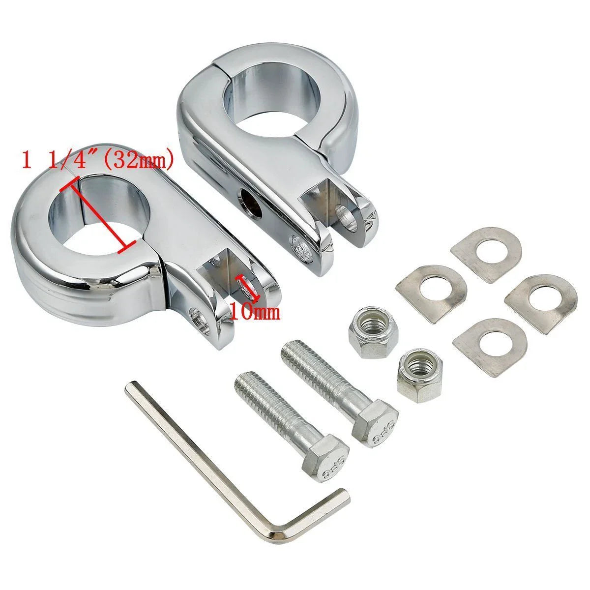 1.25" Highway Foot Pegs Mounts for Harley, Yamaha, Honda